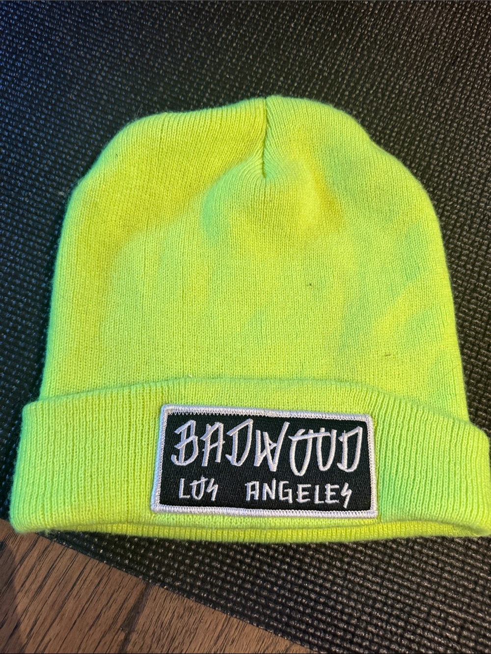 Badwood Los Angeles Neon Yellow Beanie Hat